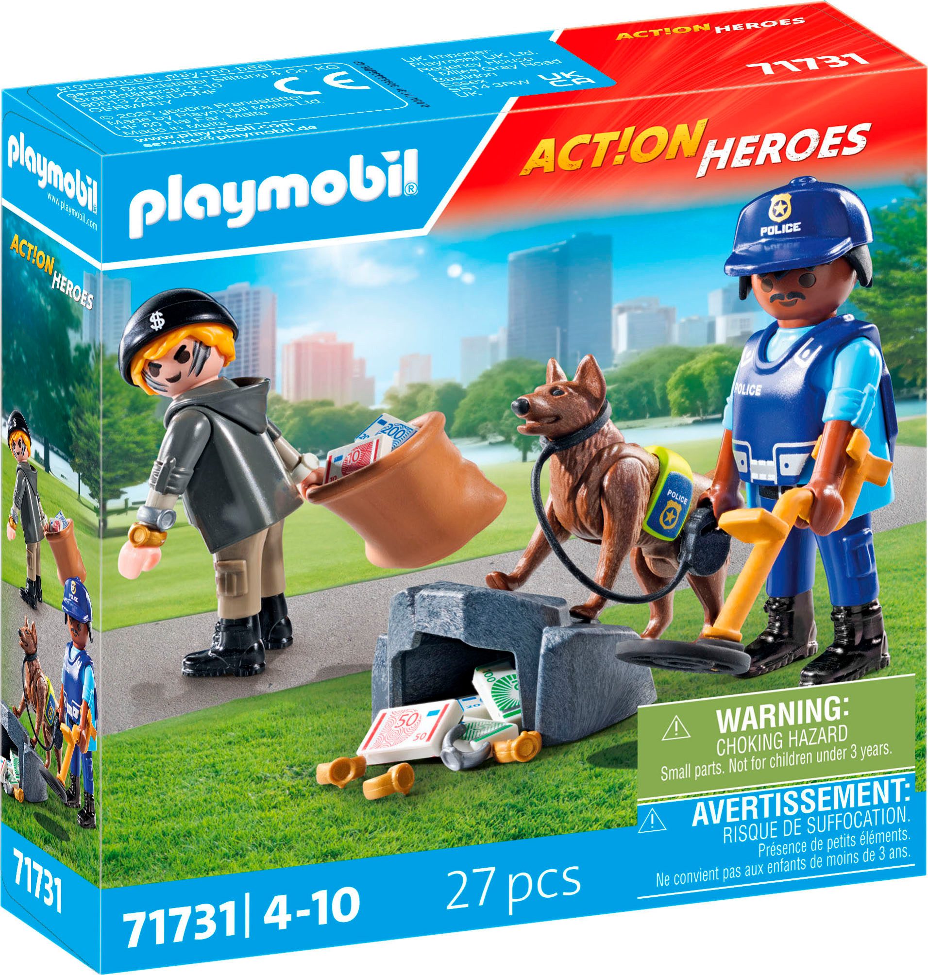 Playmobil® Spurensuche mit Hund (71731), Playmobil Action Heroes Konstrukti günstig online kaufen