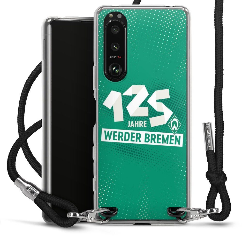 DeinDesign Handyhülle 125 Jahre Werder Bremen Offizielles Lizenzprodukt, Sony Xperia 5 III Handykette Hülle mit Band Case zum Umhängen
