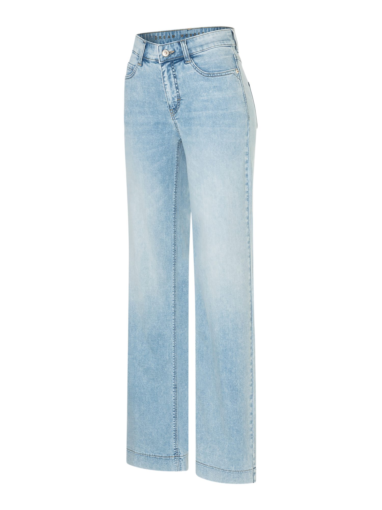 MAC 5-Pocket-Jeans blau, Basic, Baumwolle, Unifarben, Straight Leg, Mittel
