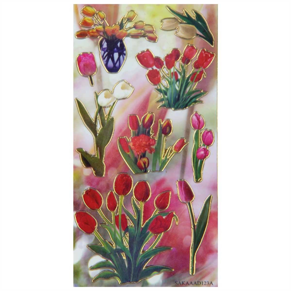 Bestlivings Sticker, (1-tlg), Sammelsticker, Blumensticker, Geschenkaufkleber, selbstklebend