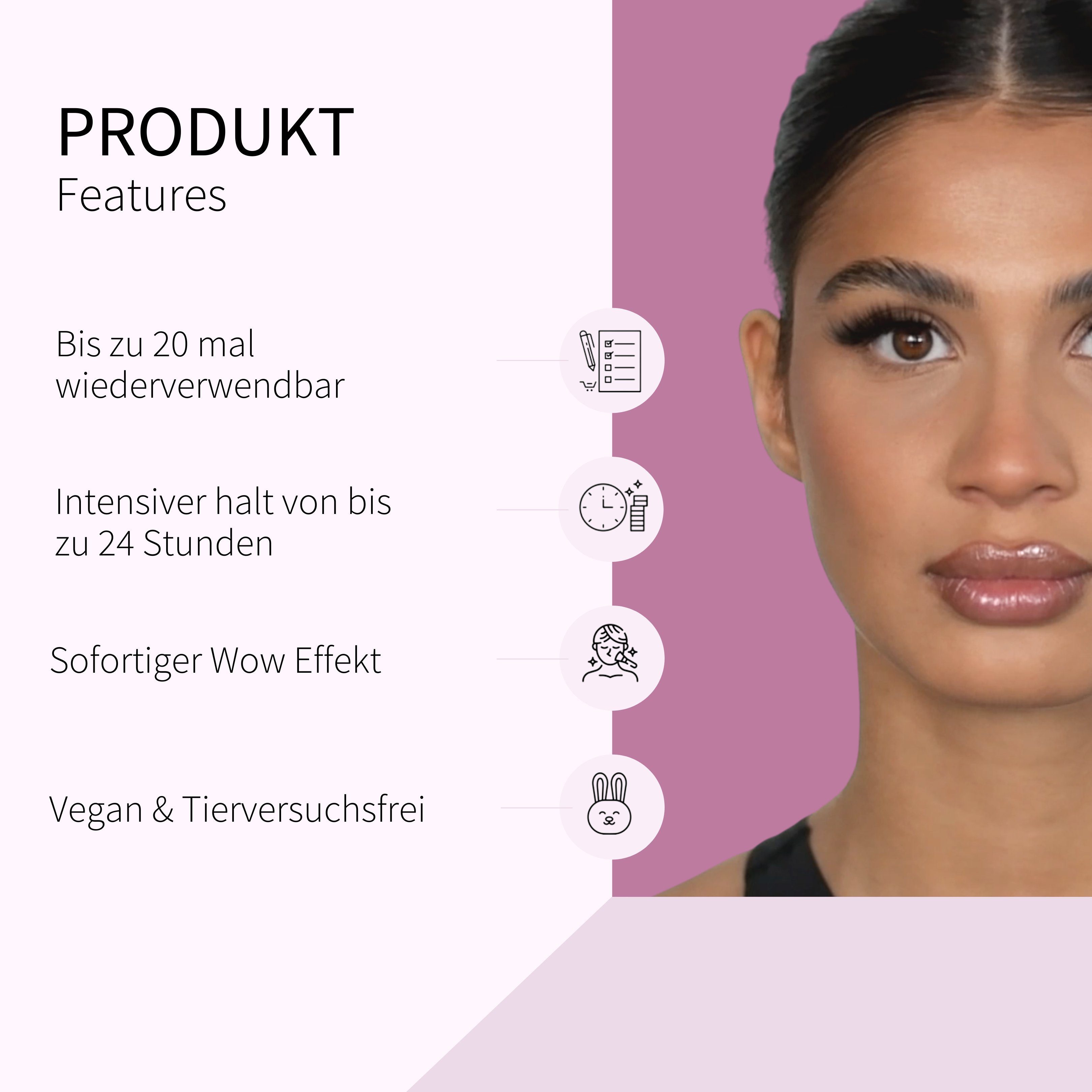 Bandwimpern Vegane fake Wimpern & Lashhelper on Synthetikhaar Hubby Glue aus künstliche Kleben Magic perfekten fleeky Augenaufschlag - zum fleek, mit Lashes tierversuchfreie für fleeky und deinen Lashes