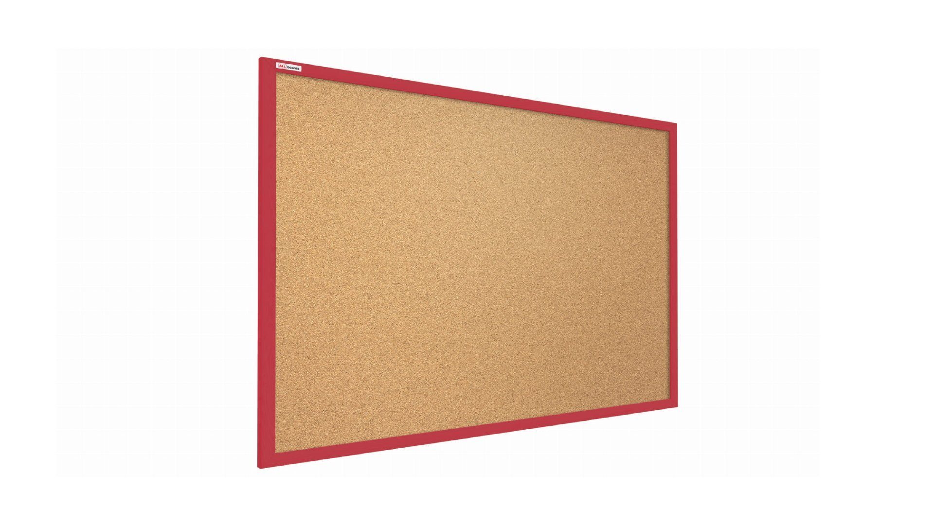 Rahmen ALLboards Farbigem mit Holz ALLboards Pinnwand Pinnwand Rot Korktafel