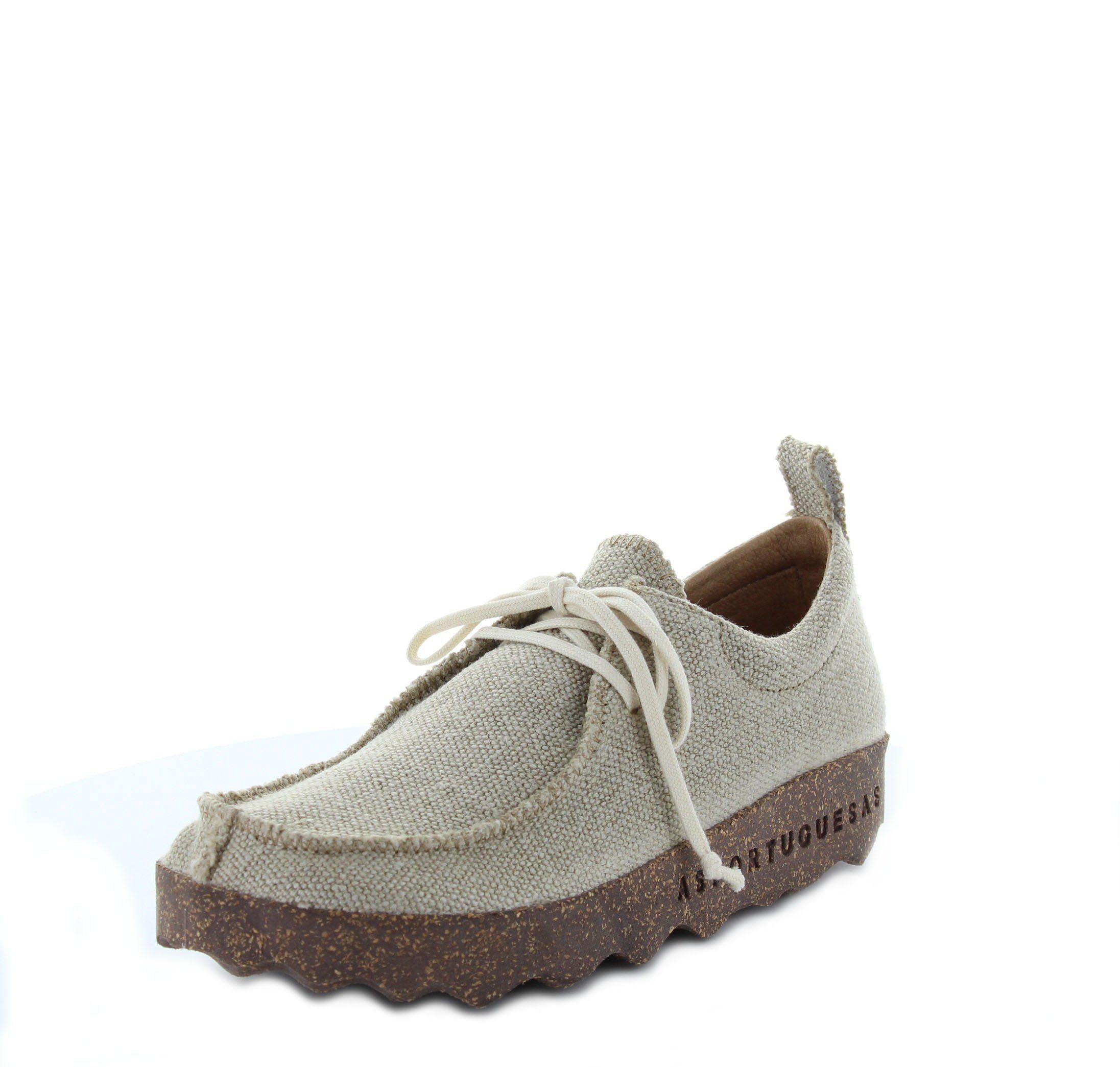 Asportuguesas Chat Schnürschuh Nachhaltig. Die Sohlen sind Mischung aus natürlichem Kork und Gummi