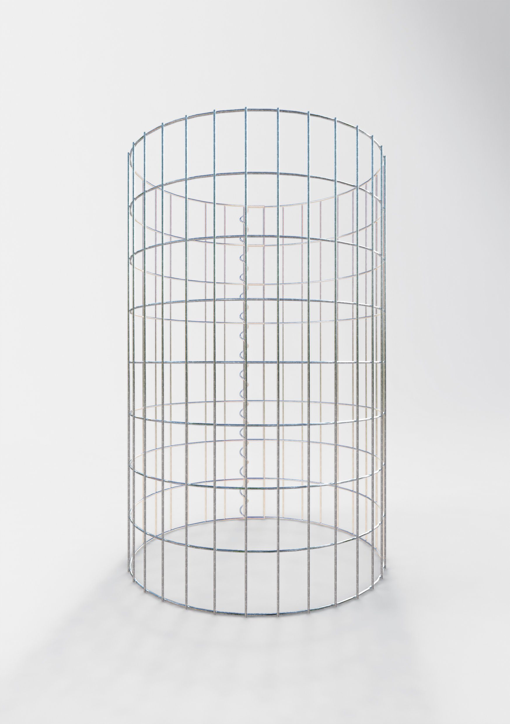 Steinsäule Gabionensäule rund 52 cm Durchmesser, 80 cm Höhe, Maschenweite 5 cm x
