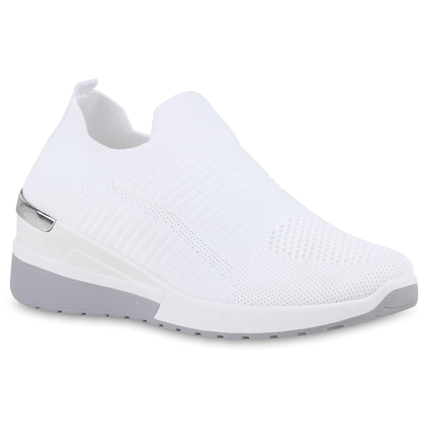 VAN HILL 841644 Laufschuh Damen Slip Ons Sportschuhe Sportliche Strick Prof günstig online kaufen