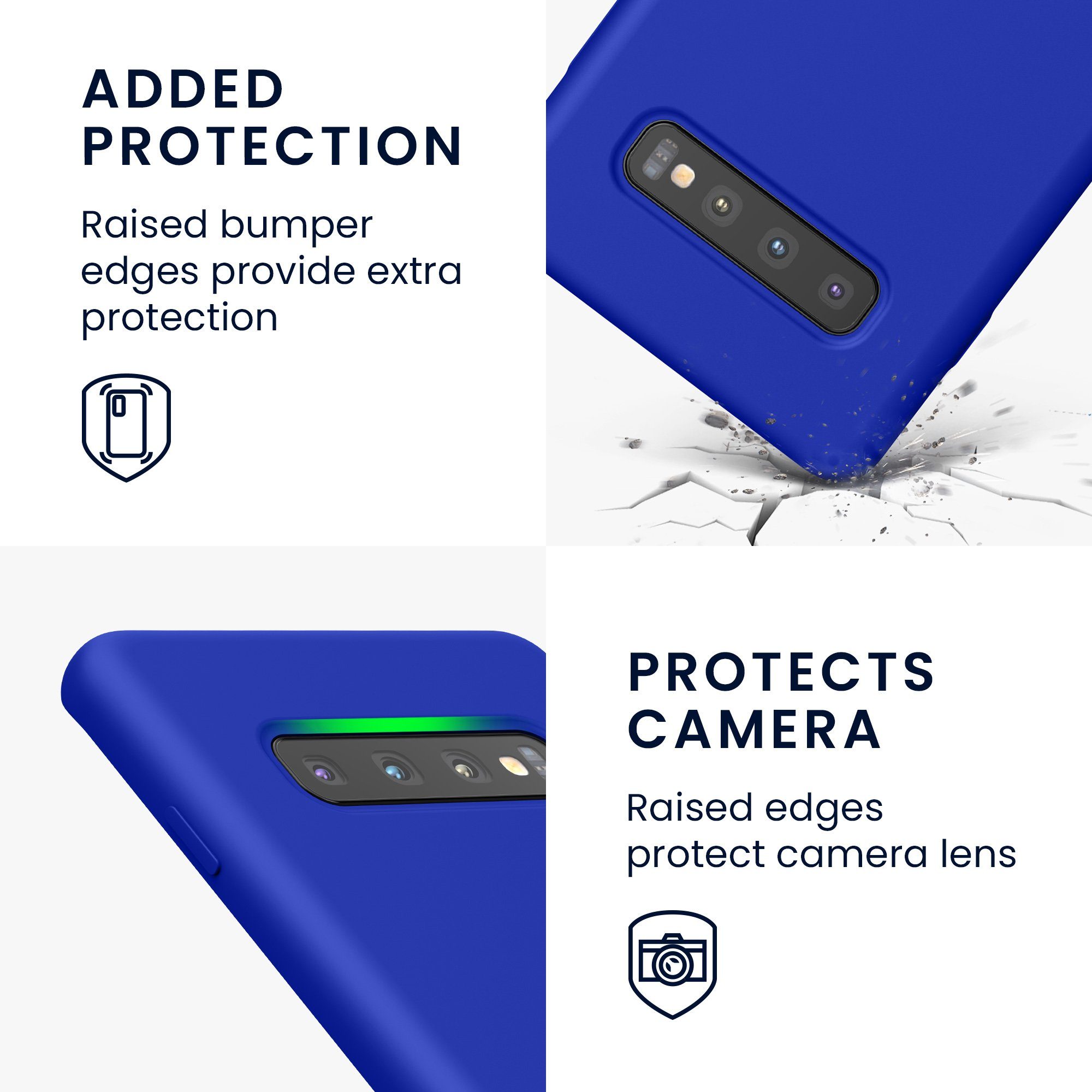 kwmobile Handyhülle Handyhülle für Samsung Galaxy S10 Plus / S10+ Hülle, Weiches Handy Silikon Case - Schutzhülle Cover