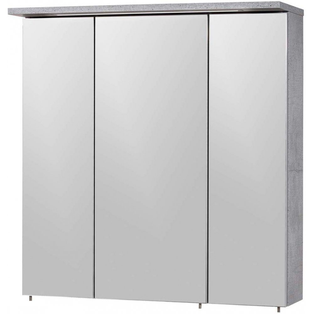 Schildmeyer Spiegelschrank 72,5 LED-Beleuchtung, 70 cm, Grösse: x BxHxT Schalter-/Steckdosenbox, 3-türig, Profil 70,5 cm x 16-24 ca.: Breite