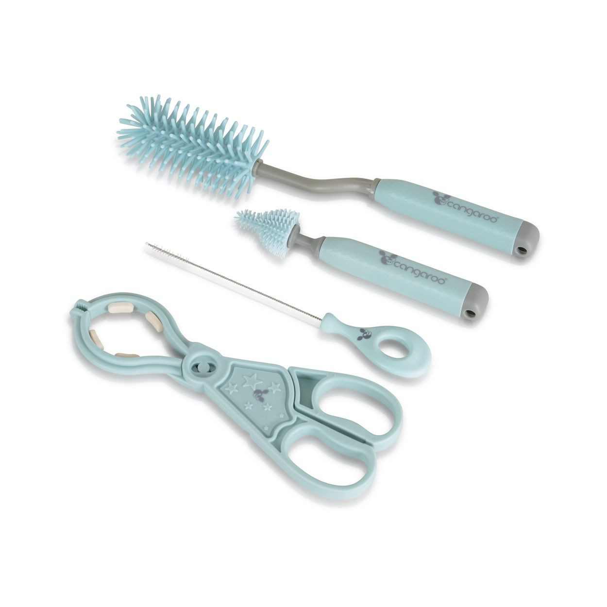 Cangaroo Elektro-Oberflächenbürste Reinigungsbürsten-Set 4-teilig, Silikon, Kunststoff, Edelstahl, Strohhalmbürste, Saugerreiniger – Bild 2 von 3