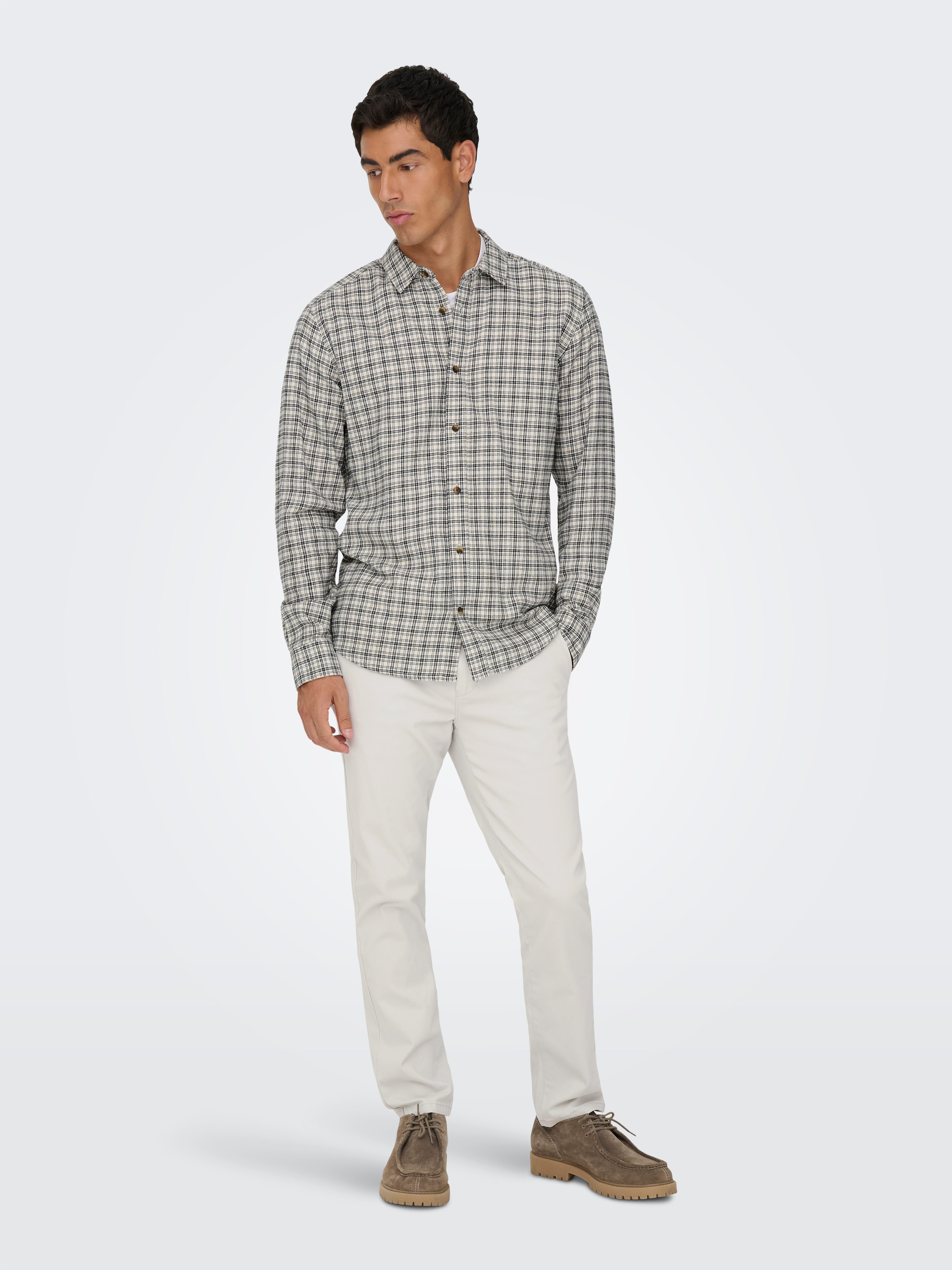 ONLY & SONS Karohemd GUDMUND LS CHECKED SHIRT Baumwolle, slim fit