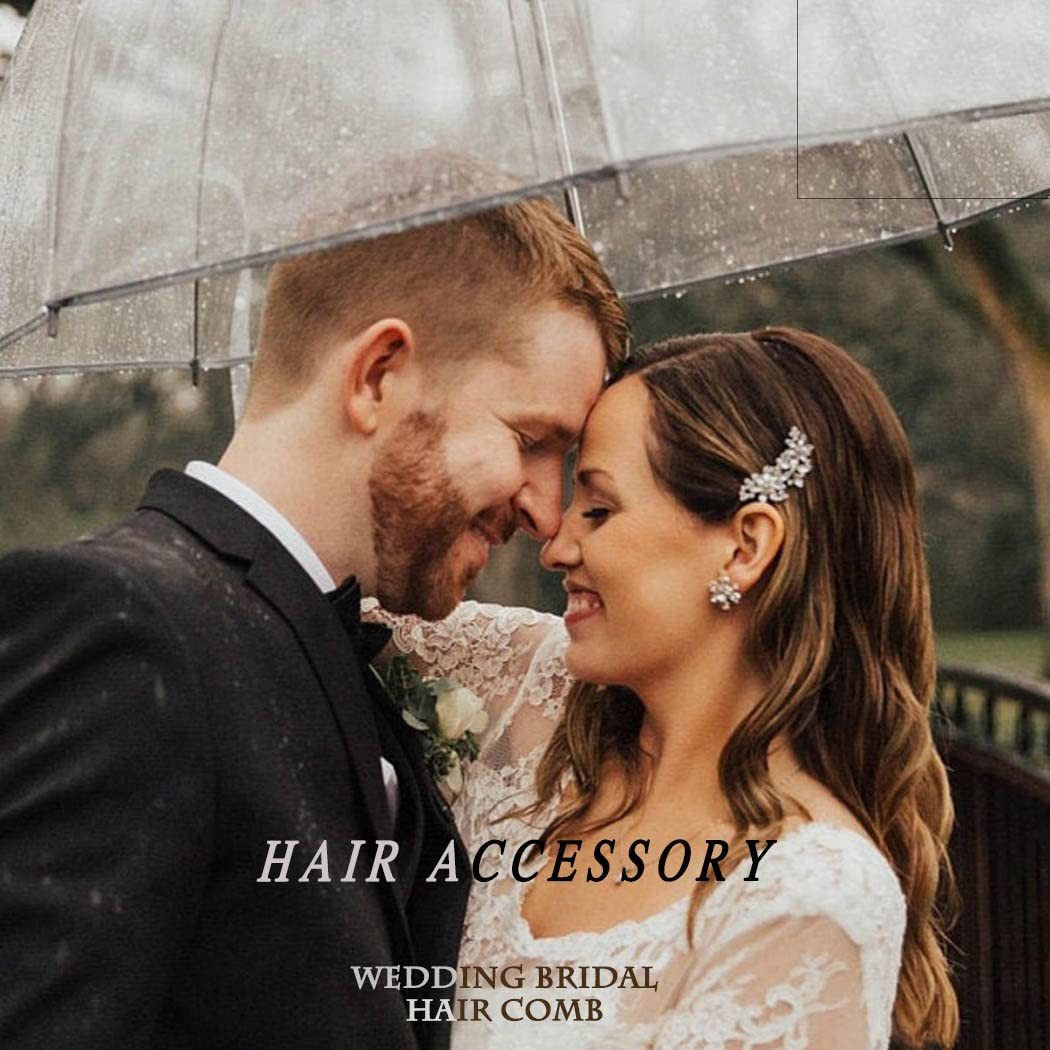 MOPUEA Diadem Braut Haarschmuck Set 5 Stück Haarnadeln Perlen Hochzeit Gold (Haarschmuck Set Braut Haarnadeln Haarkämme Hochzeit Gold, 5 Braut Haarkämme und Haarnadeln mit Perlen Design), Handgefertigt glänzend langlebig leicht zu befestigen