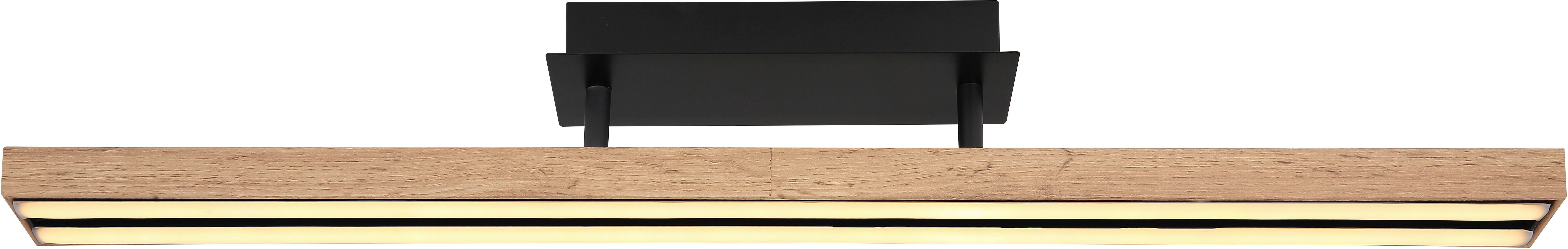 GLOBO LIGHTING Deckenleuchte DORO, LED fest integriert, Warmweiß, LED Deckenleuchte Wohn- & Esszimmer Holzoptik