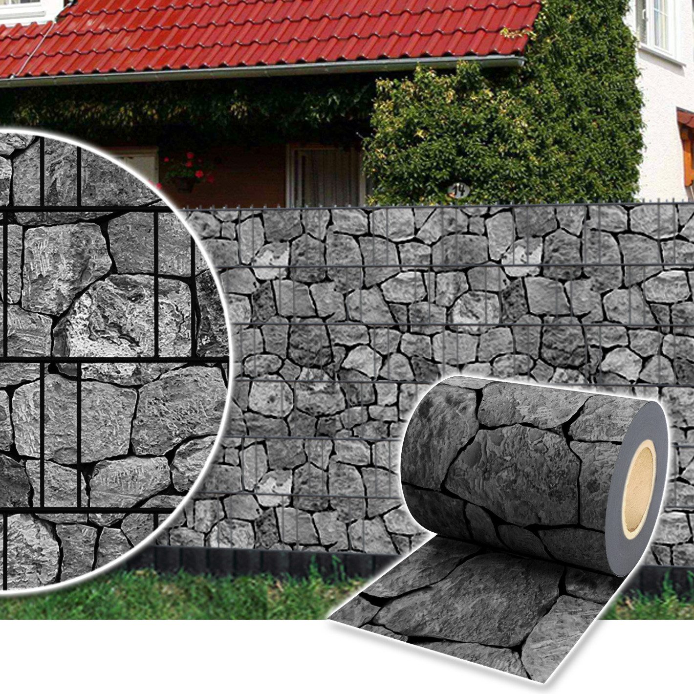 Plantiflex Sichtschutzstreifen Sichtschutz Rolle 35m blickdicht günstig online kaufen
