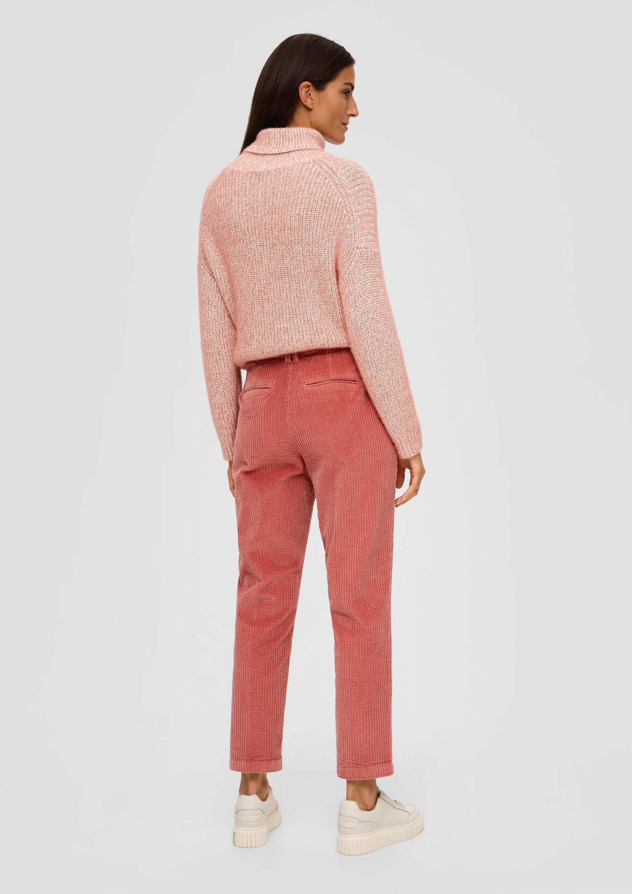 s.Oliver Chinos Hose Regular: Bundfaltenhose aus Cord