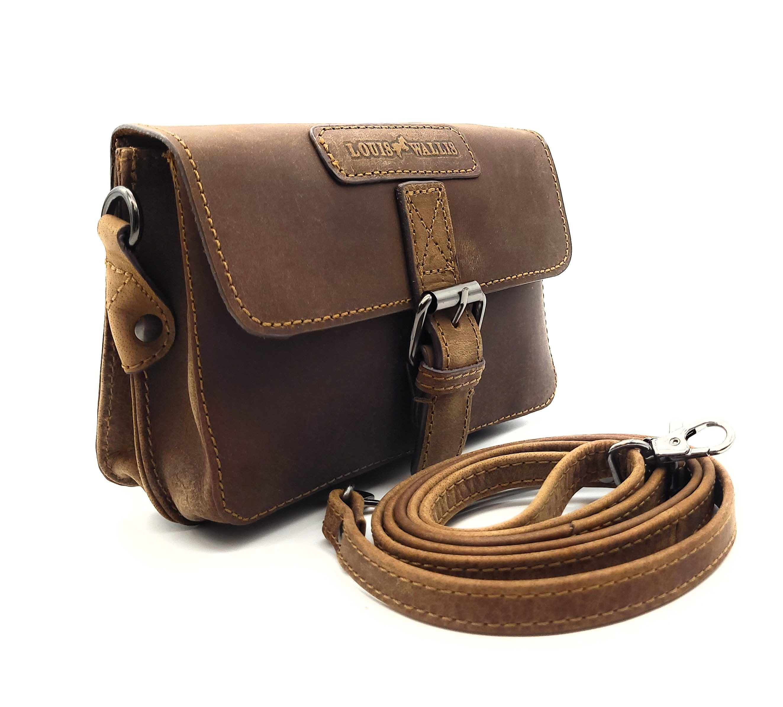 Gürteltasche echt Leder Bikertasche, Hüfttasche, Bauchtasche mit Schultergurt