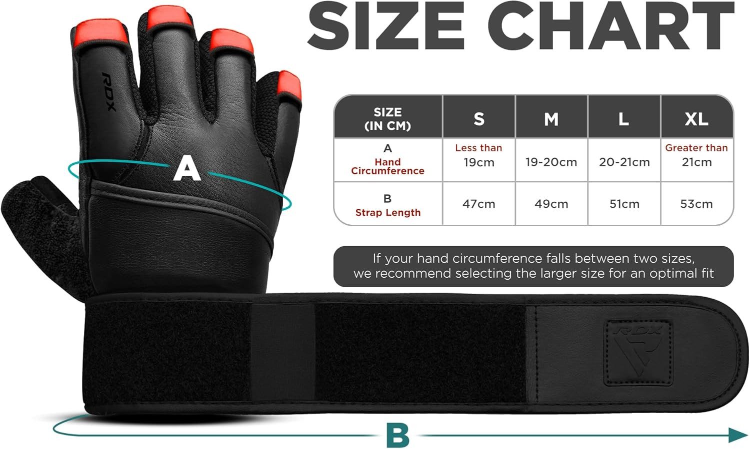 RDX Trainingshandschuhe RDX Maya Leder Fitness Handschuhe, Fitness Gloves Handgelenkschutz – Bild 5 von 5