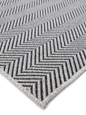 Teppich Boho 106, carpetfine, rechteckig, Höhe: 4 mm, robustes Flachgewebe, Sisal Optik, UV-beständig, Außenbereich