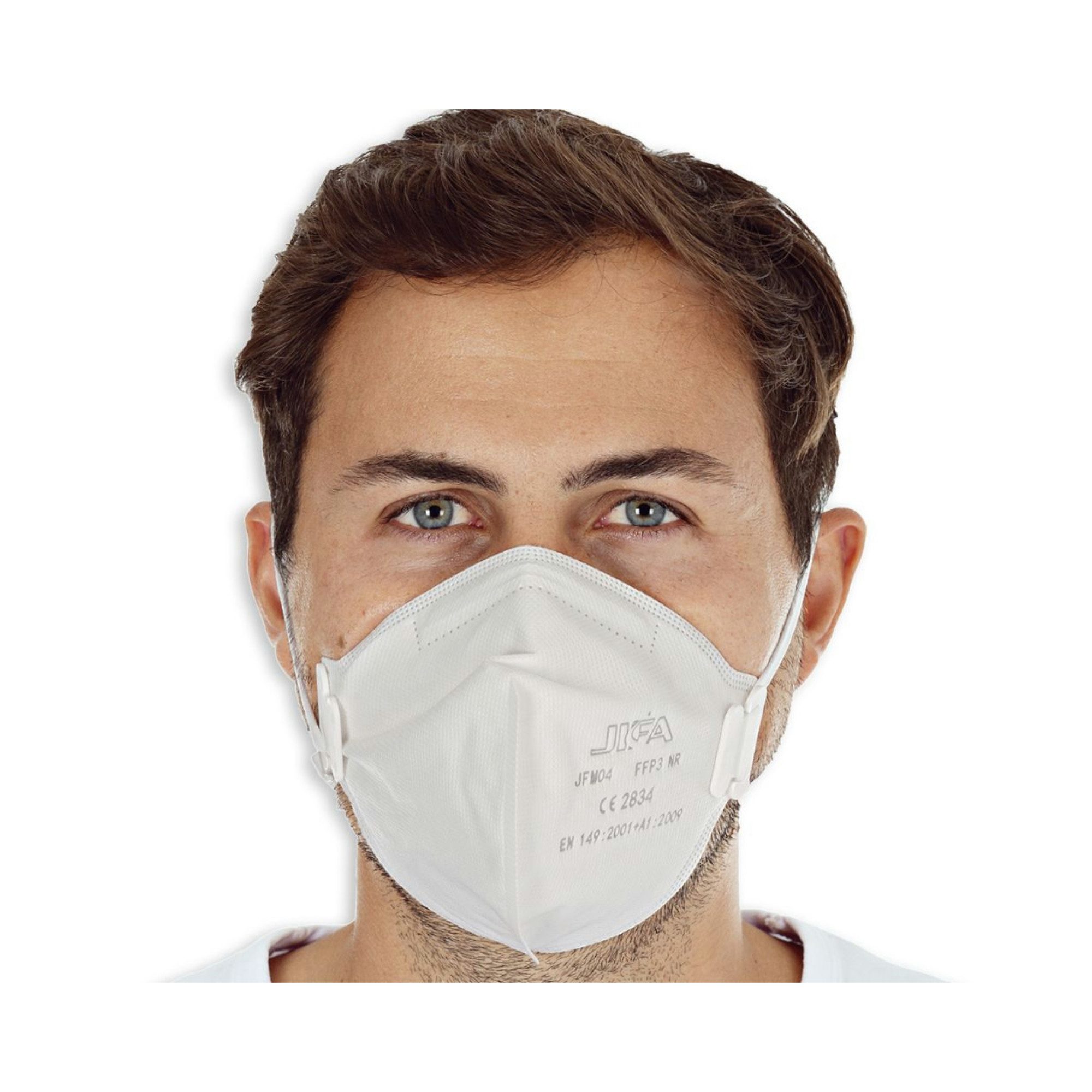 Franz Mensch Filtrierende Halbmasken FFP3 Atemschutzmasken FFP3 - vertikal faltbar mit Kopfschlaufe, 10-St.