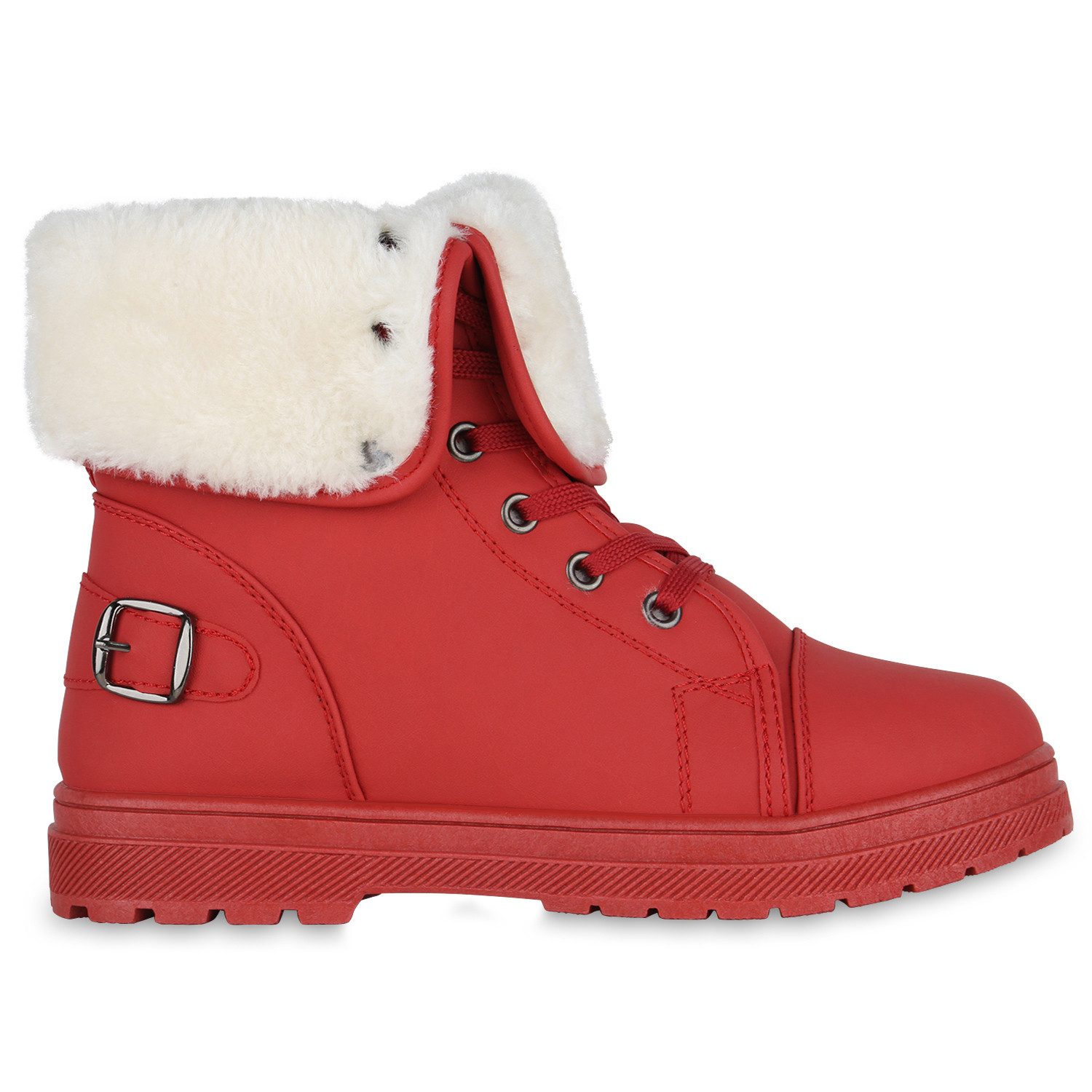VAN HILL 840859 Sneaker Damen Sneaker High Chloe Warm gefütterte Winterschuhe mit Schnallen – Bild 2 von 4