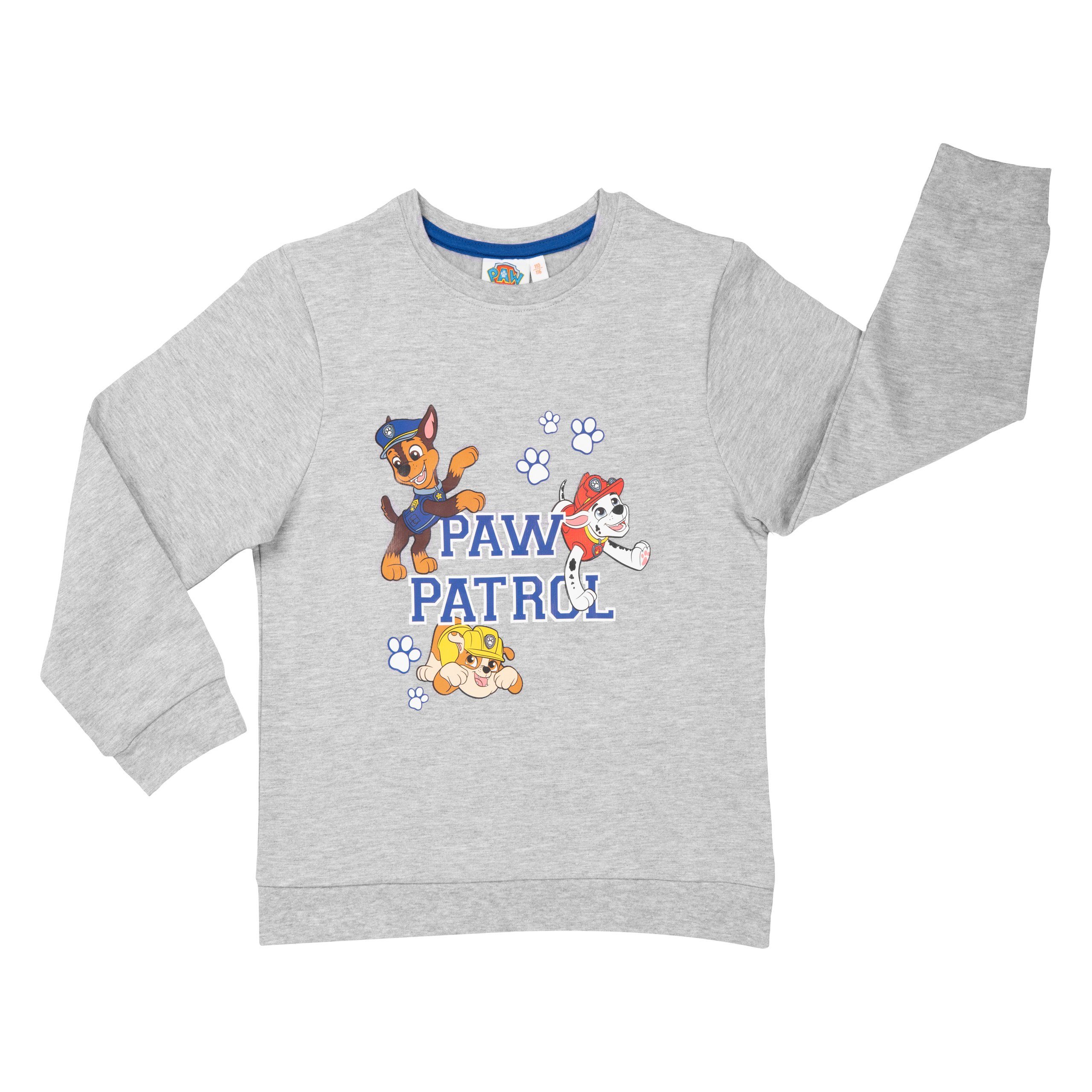 United Labels® Sweatshirt Paw Patrol Pullover für Jungen - Kinder Sweatshirt Oberteil Grau