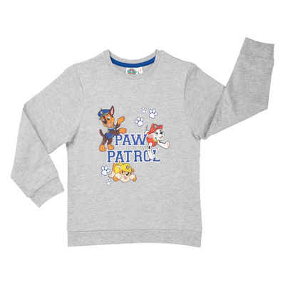 United Labels® Sweatshirt Paw Patrol Pullover für Jungen - Kinder Sweatshirt Oberteil Grau