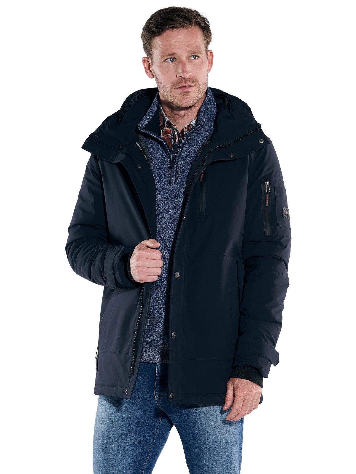 Engbers Langjacke engbers Herren Wasserdichte Funktionsjacke, Saphirblau