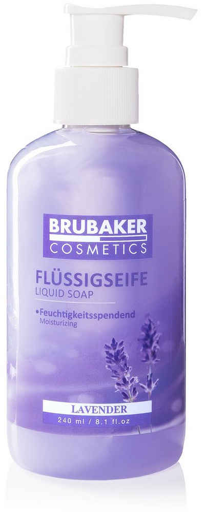 BRUBAKER Handseife Flüssigseife mit Lavendel Duft, 1-tlg., feuchtigkeitsspendend, Seife flüssig im praktischen Spender