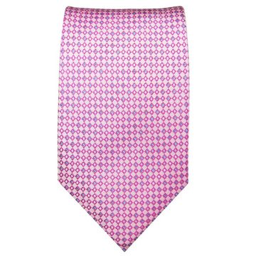 Paul Malone Krawatte Designer Seidenkrawatte Herren Schlips modern gepunktet 100% Seide Schmal (6cm), pink 2111