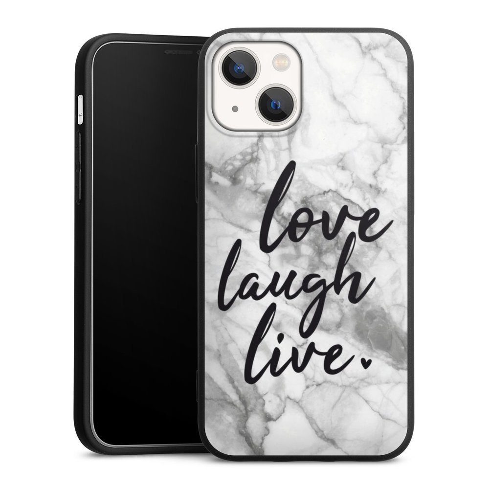 Handyhülle Marmor Sprüche Liebe Love, Laugh, Live Marmor