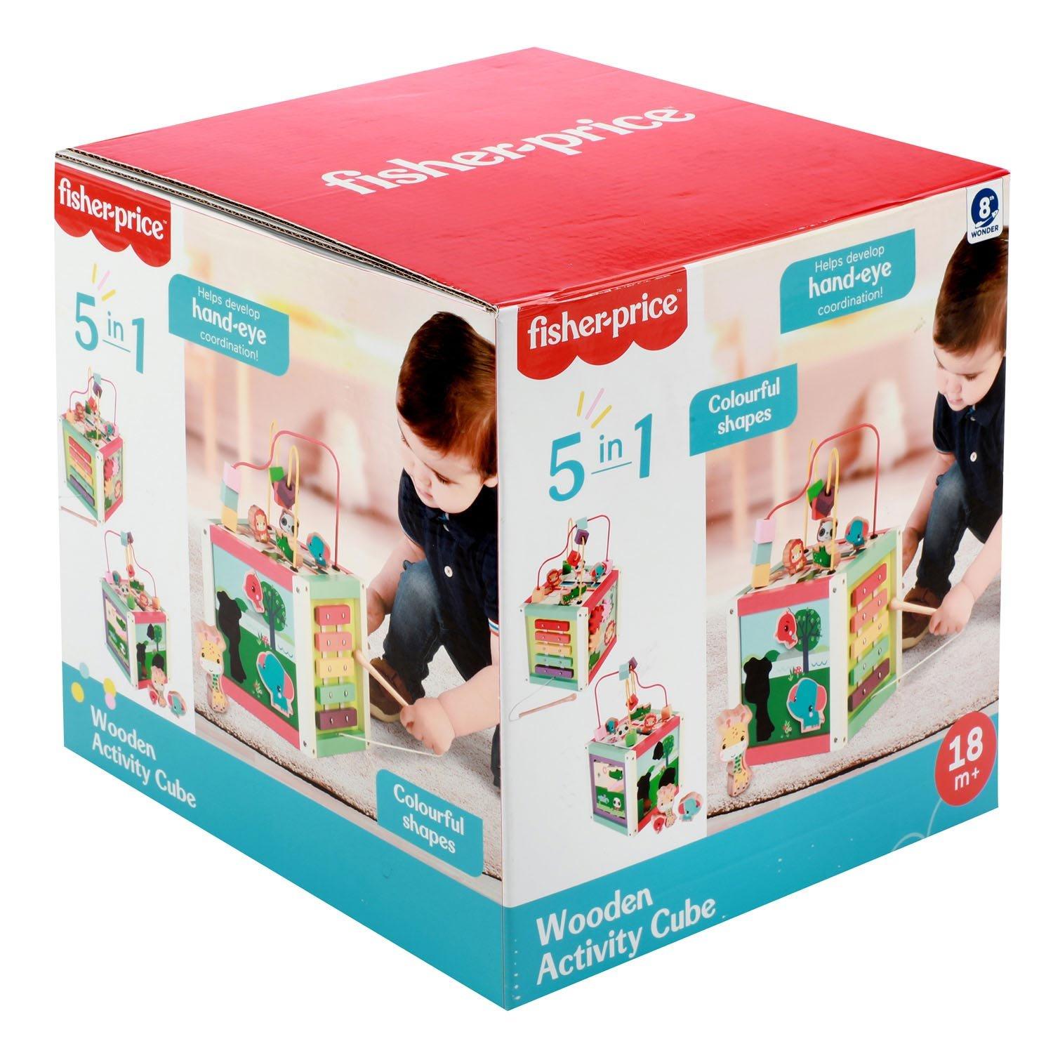 Fisher-Price® Spielfigur Holz-Aktivitätswürfel 5in1
