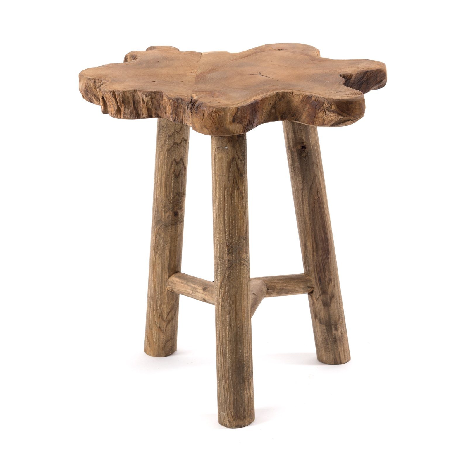 DESIGN DELIGHTS Beistelltisch BEISTELLTISCH "TREE", Mahagoni, 50x40 cm, Natur Pflanzenhocker