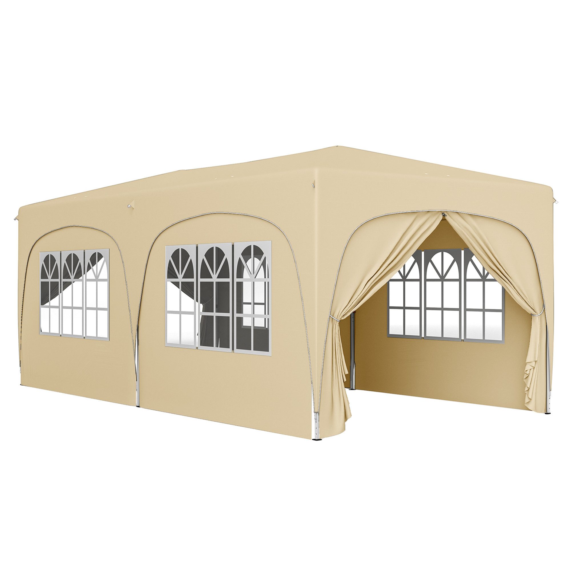 Pavillon ca. 3x6m, wasserabweisend Stabil Winterfest Pop-up Faltpavillon