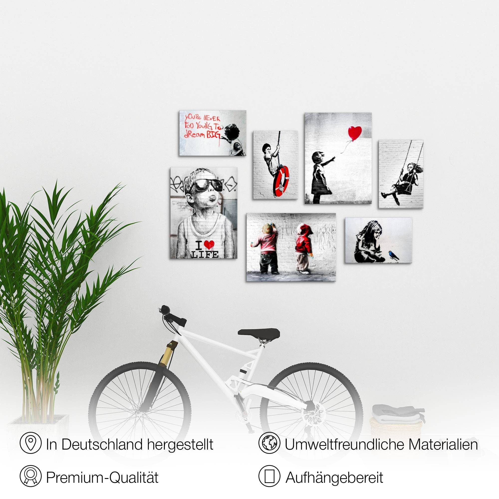 Novart Wandbild Banksy Collage Aufhängfertig Street günstig online kaufen