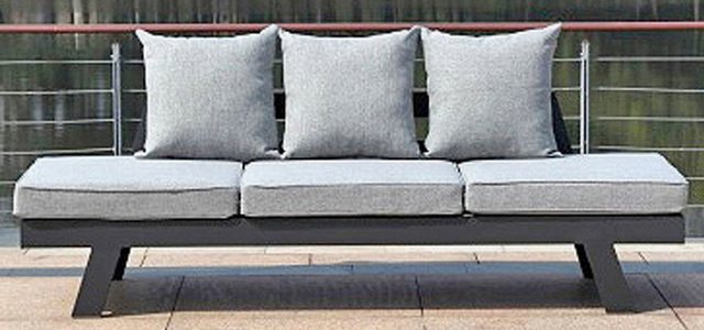 GARDEN PLEASURE Loungesofa DONNA, 7-tlg., Aluminium, anthrazit, inkl. Auflagen und Kissen