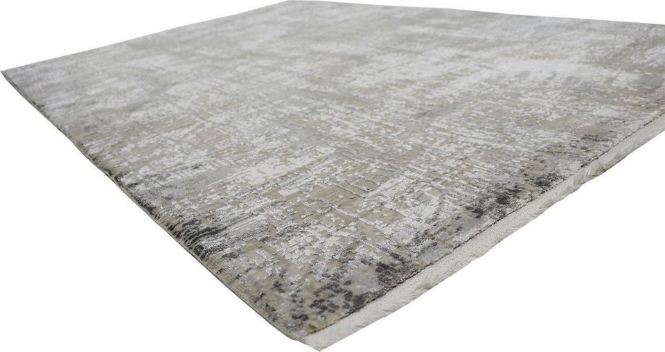 Teppich Couture 100, RESITAL The Voice of Carpet, rechteckig, Höhe: 8 mm,  modernes Design, Hoch-Tief-Struktur, mit Fransen, Wohnzimmer