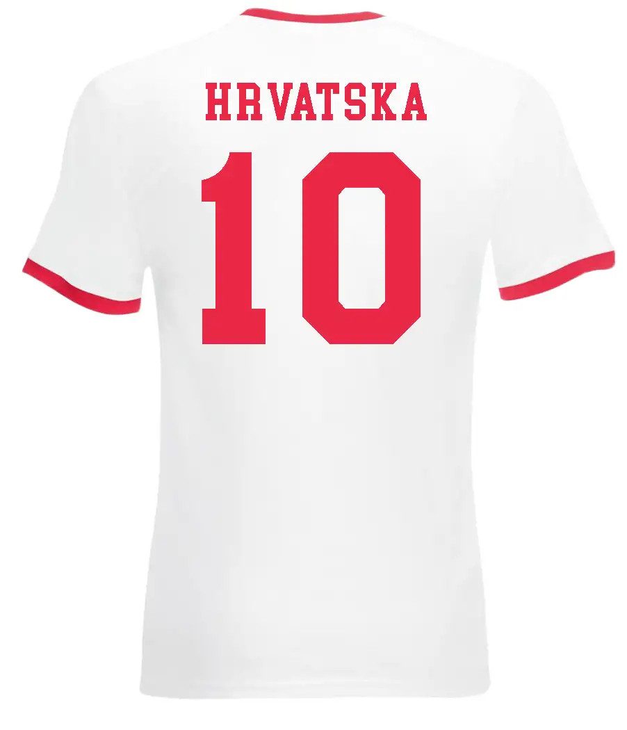 Youth Designz T-Shirt Kroatien Herren T-Shirt im Fußball Trikot Look mit trendigem Motiv