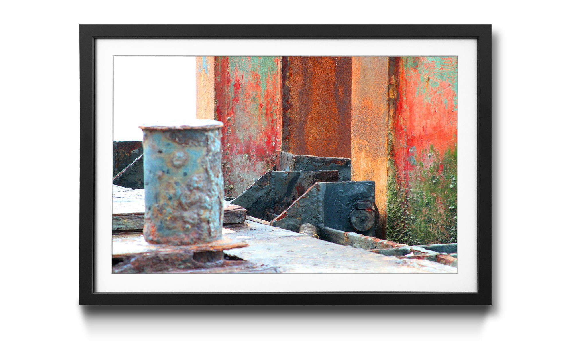 WandbilderXXL Bild mit Rahmen Old Metal, Lost Place, Wandbild, in 4 Größen erhältlich