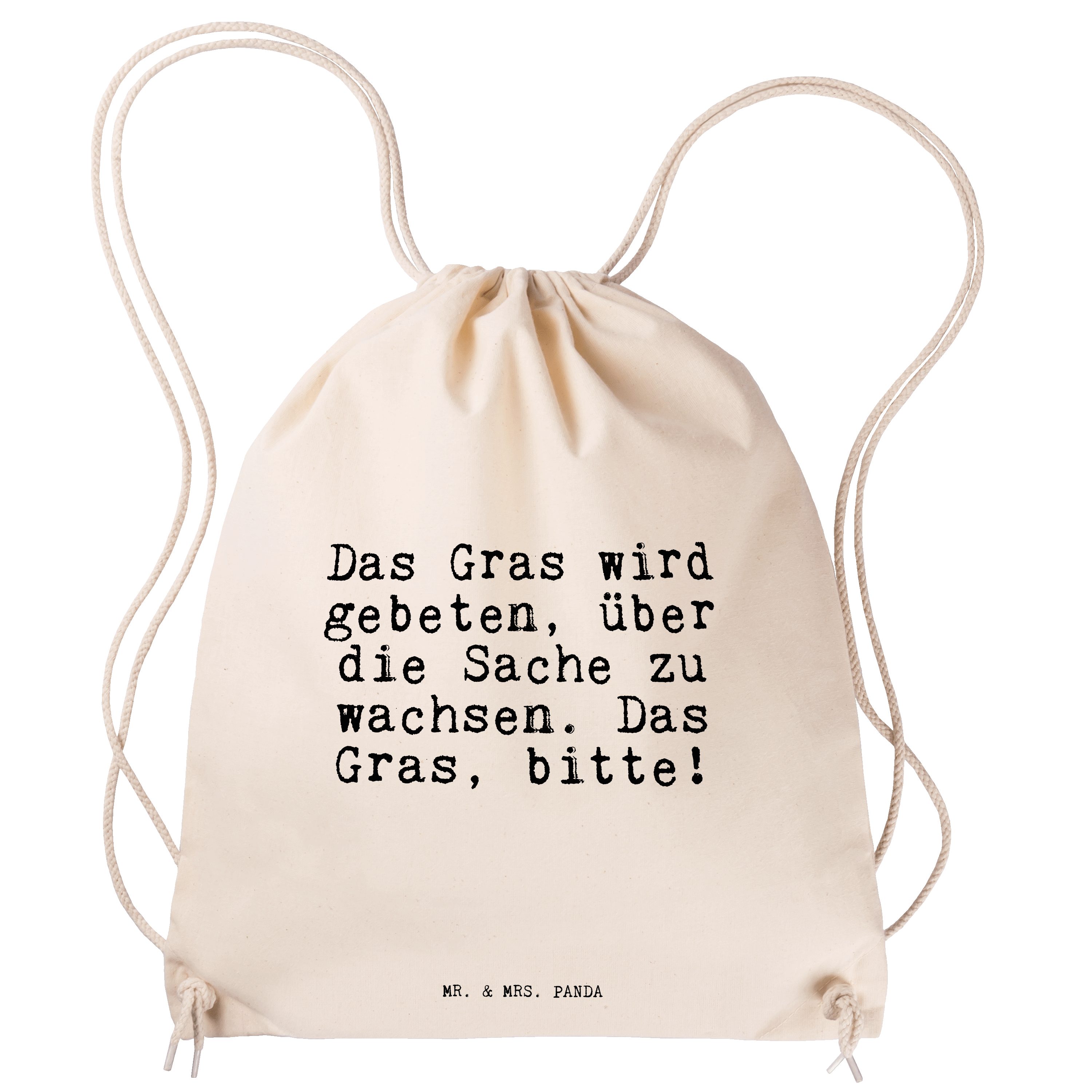 Mr. & Mrs. Panda Sporttasche »Das Gras wird gebeten,... Transparent