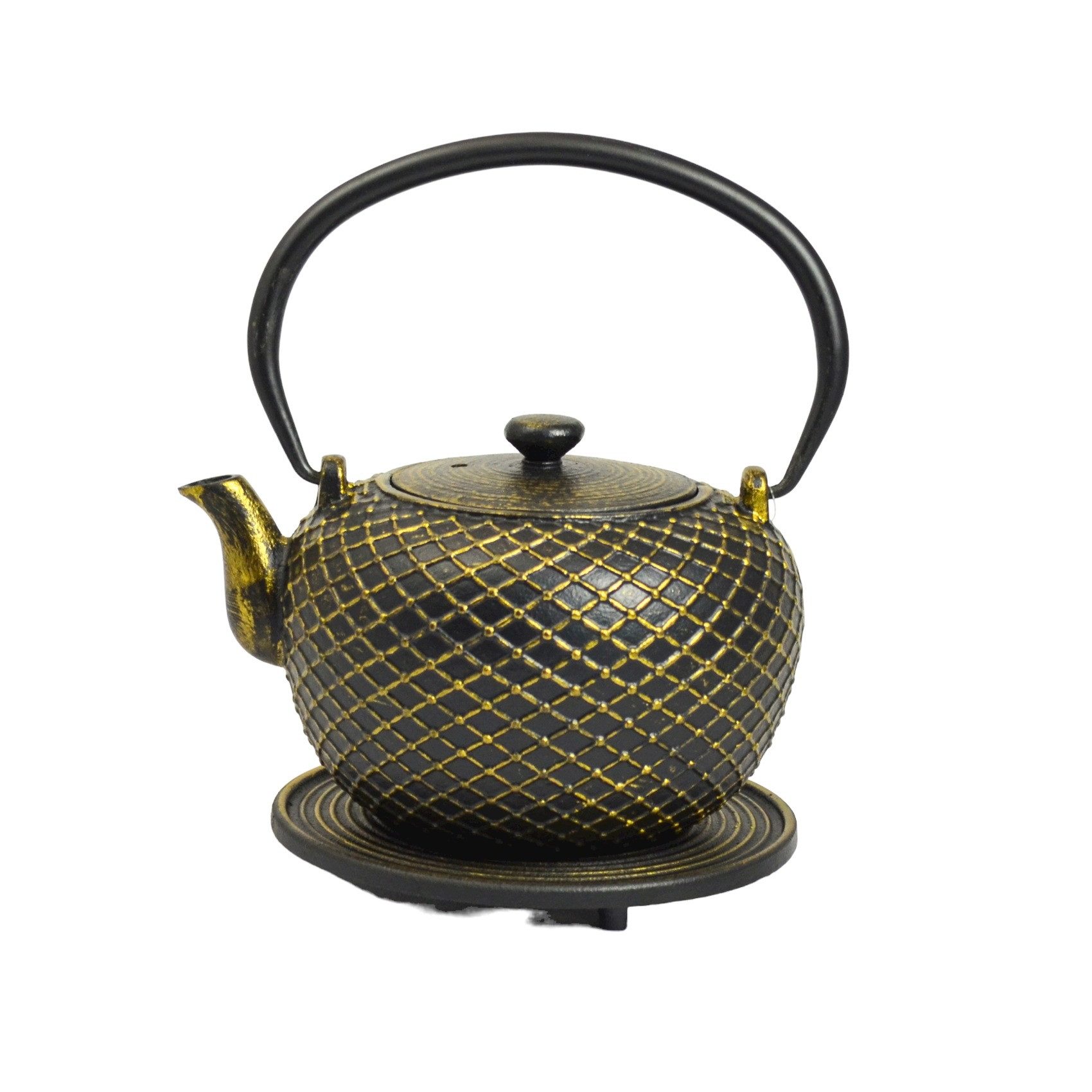 JA-UNENDLICH Teekanne Yoyo, 0.8 l, aus Gusseisen handgefertigt im Sandgussverfahren, innen emailliert