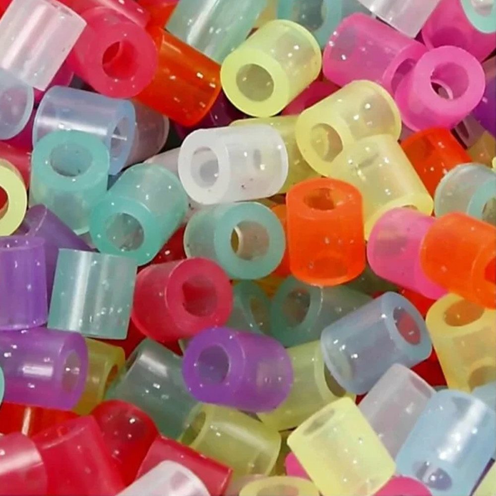 NABBI Bügelperlen Nabbi® Bügelperlen Ø 5mm, 1.100 Stk., Glitter Mix