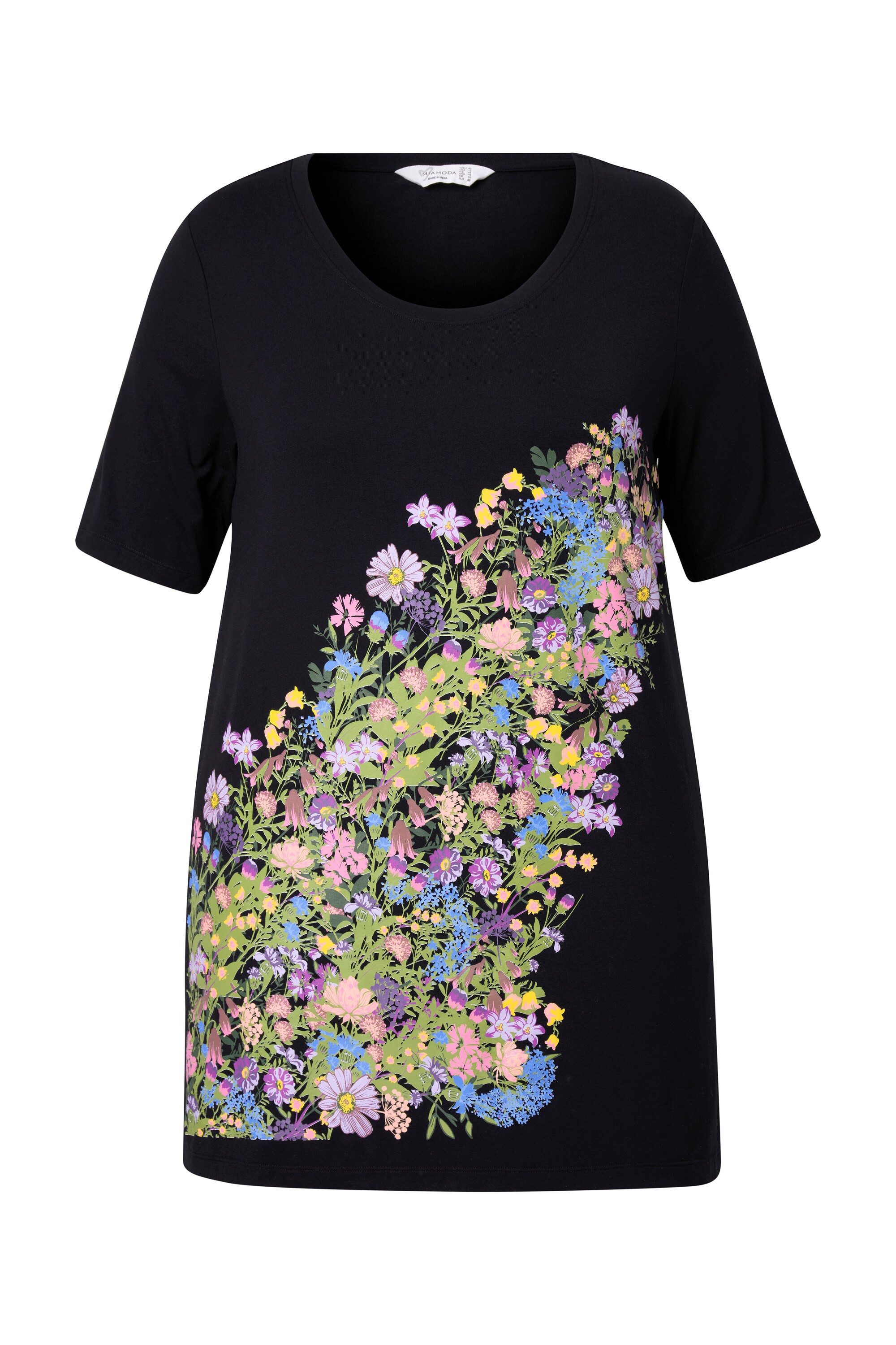 MIAMODA T-Shirt T-Shirt A-Linie Blumen-Motiv günstig online kaufen