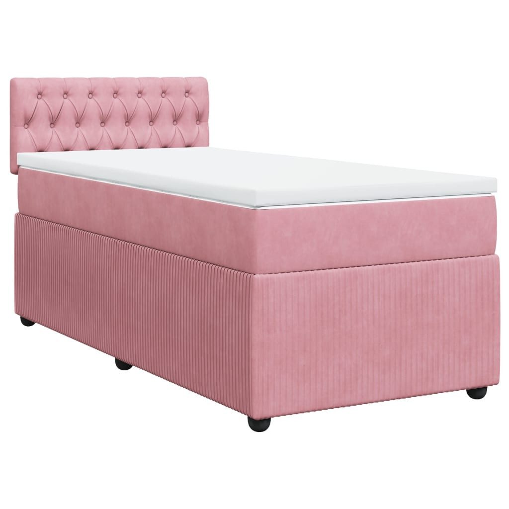 vidaXL Bett Boxspringbett mit Matratze Rosa günstig online kaufen