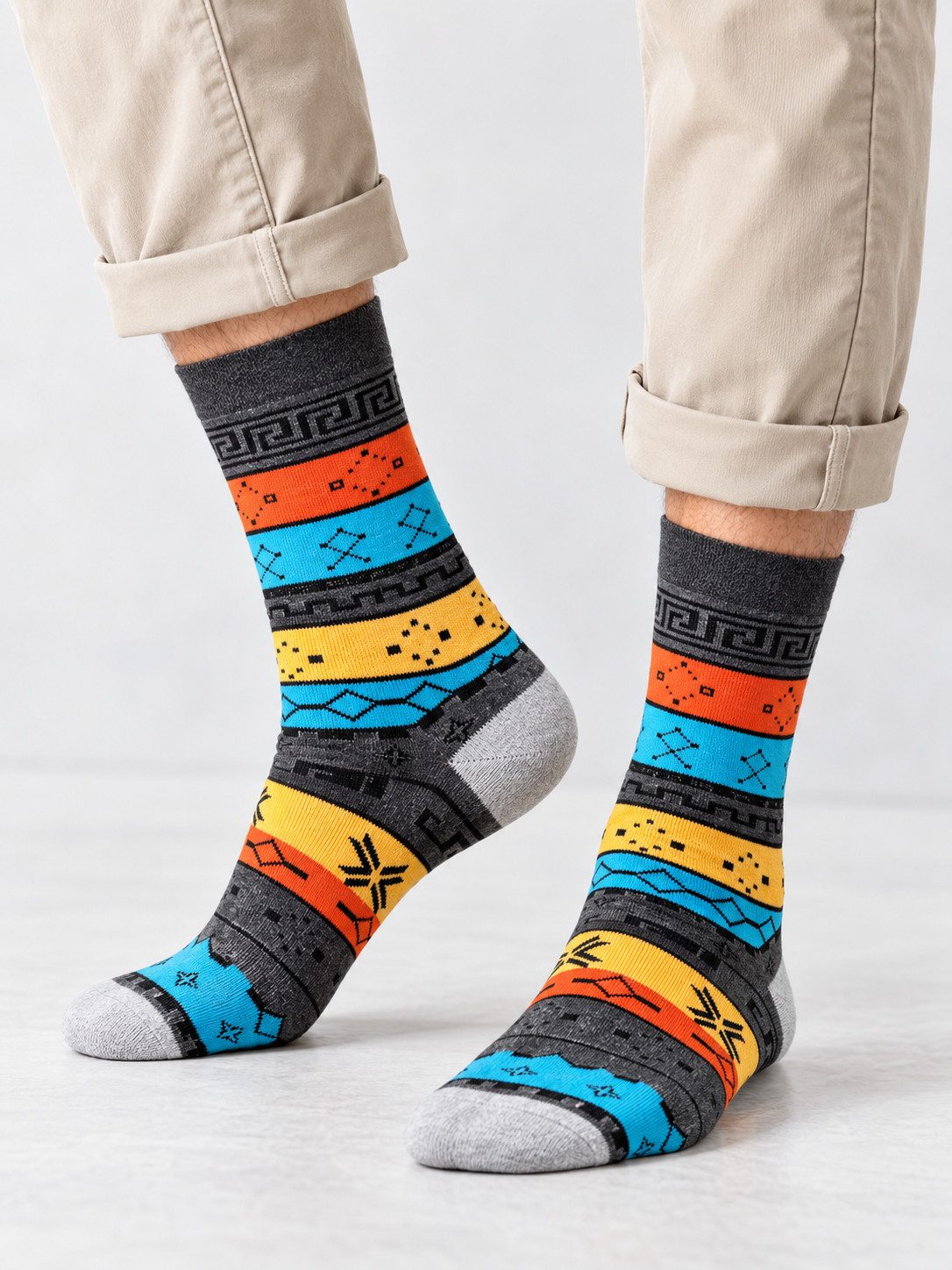 Chili Lifestyle Thermosocken COLOR 6 Paar – Extra warme Wintersocken Damen & Herren (Multipack, 6-Paar, Bunte Baumwollsocken mit Vollfrottee, Weichbund & flache – Bild 3 von 5