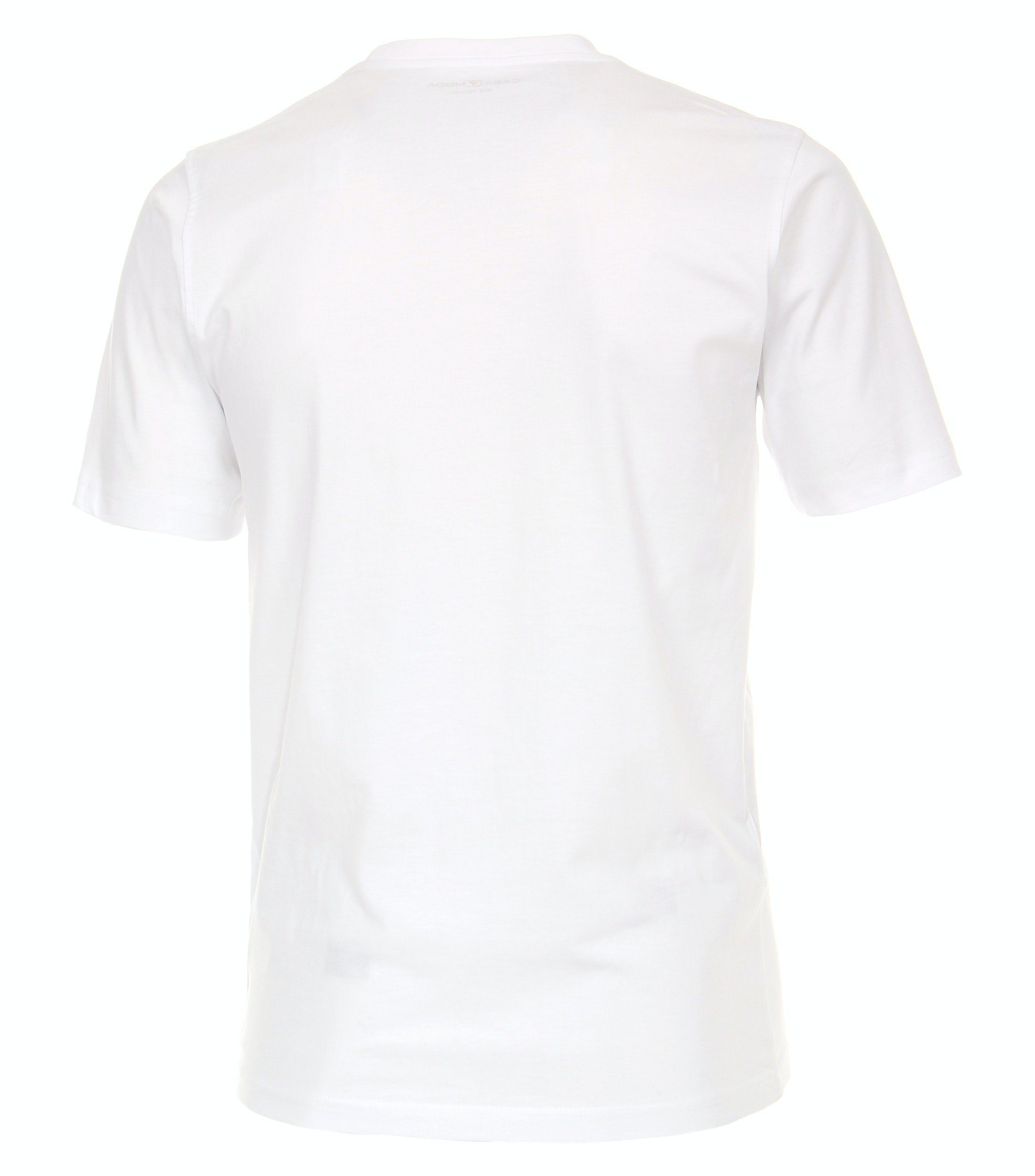 CASAMODA T-Shirt Shirt Herrenshirt 2er im Pack weiß (2-tlg) mit