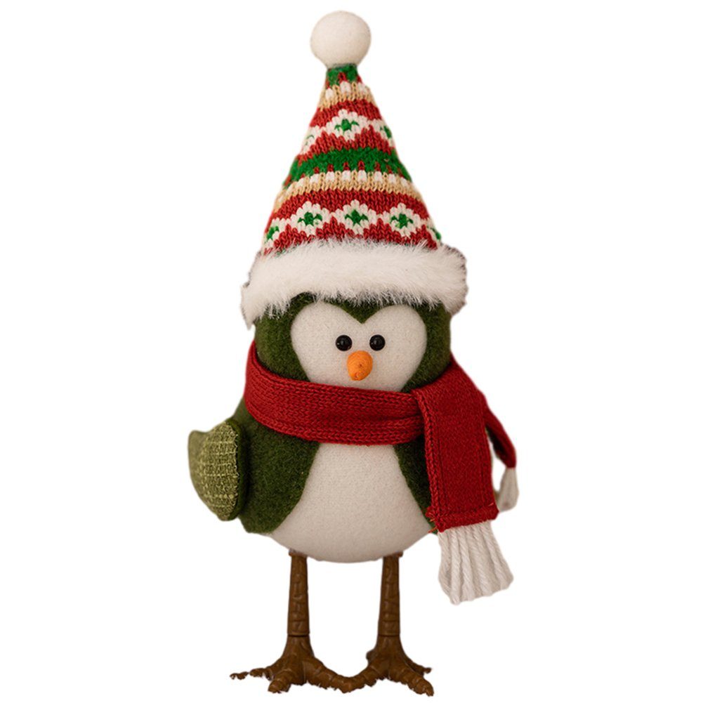 Blusmart Christbaumschmuck Cartoon-Weihnachtsvögel-Dekoration Mit Licht, Personalisierte colorful cap bird
