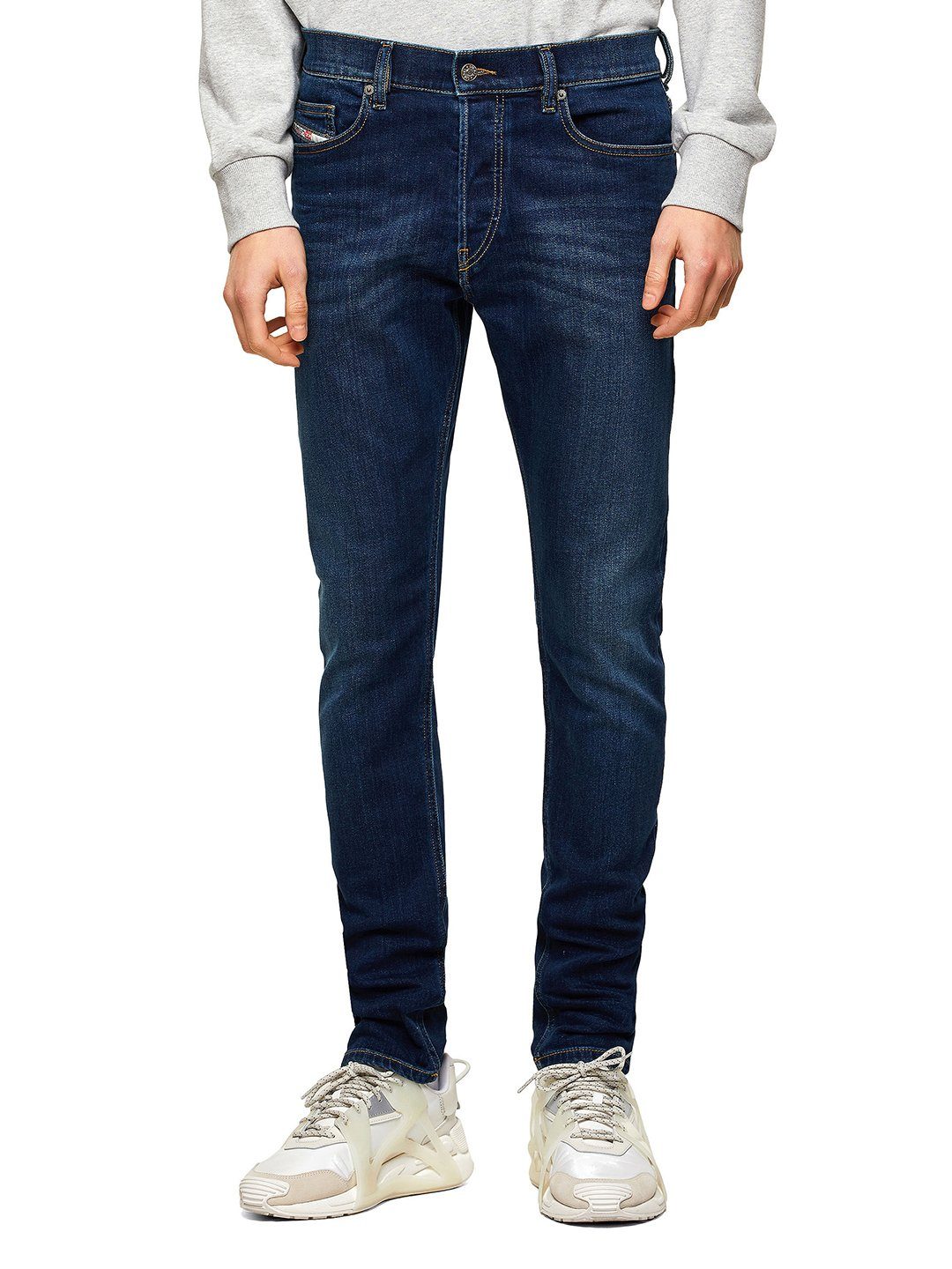 Diesel Slim-fit-Jeans Dunkelblaue Low Waist Stretch Hose - D-Luster 009ML - Länge:30