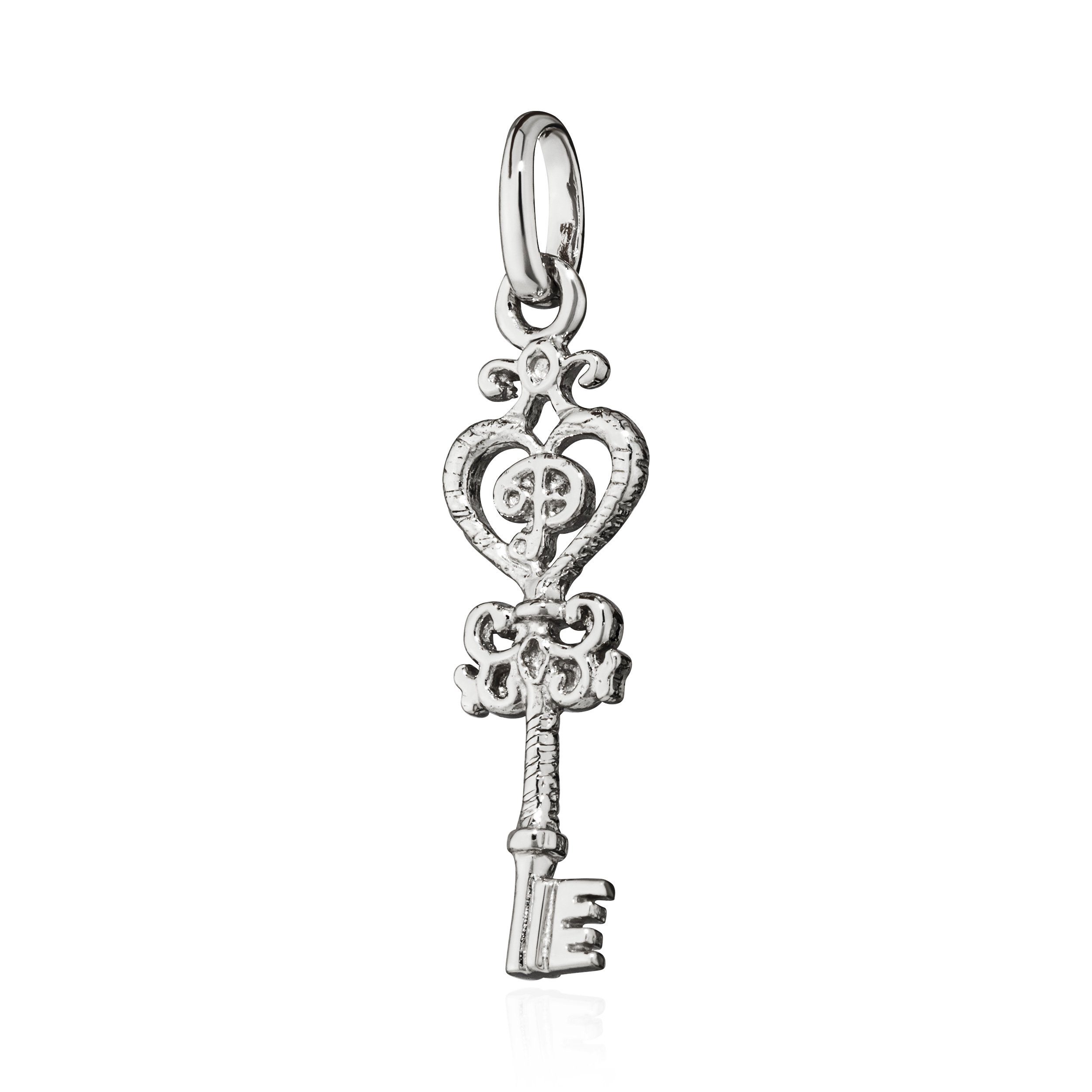 NKlaus Kettenanhänger Kettenanhänger Schlüssel 22x7mm 925 rhodiniert Silber Amulett Talisman