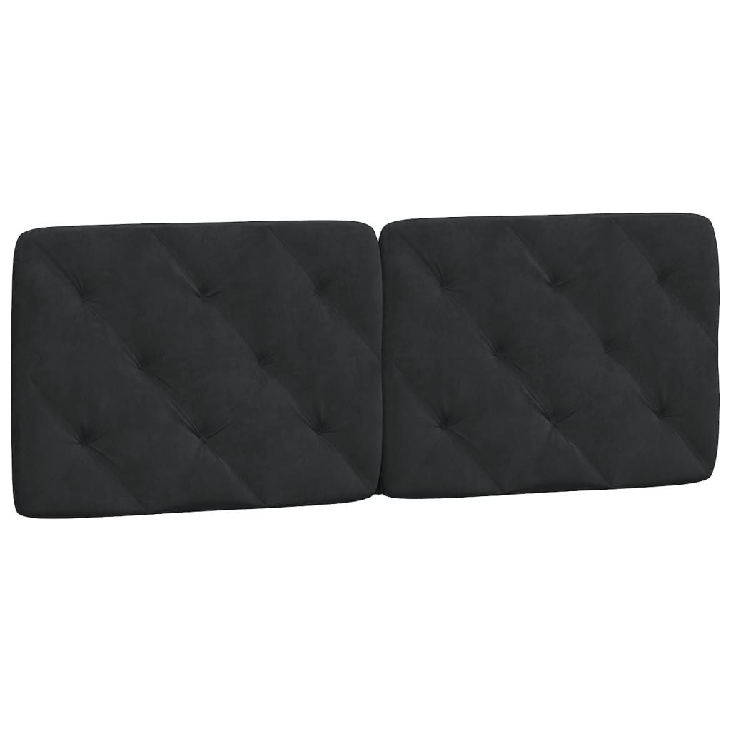 vidaXL Bett Kopfteil-Kissen Schwarz 120 cm Samt (1-tlg) günstig online kaufen