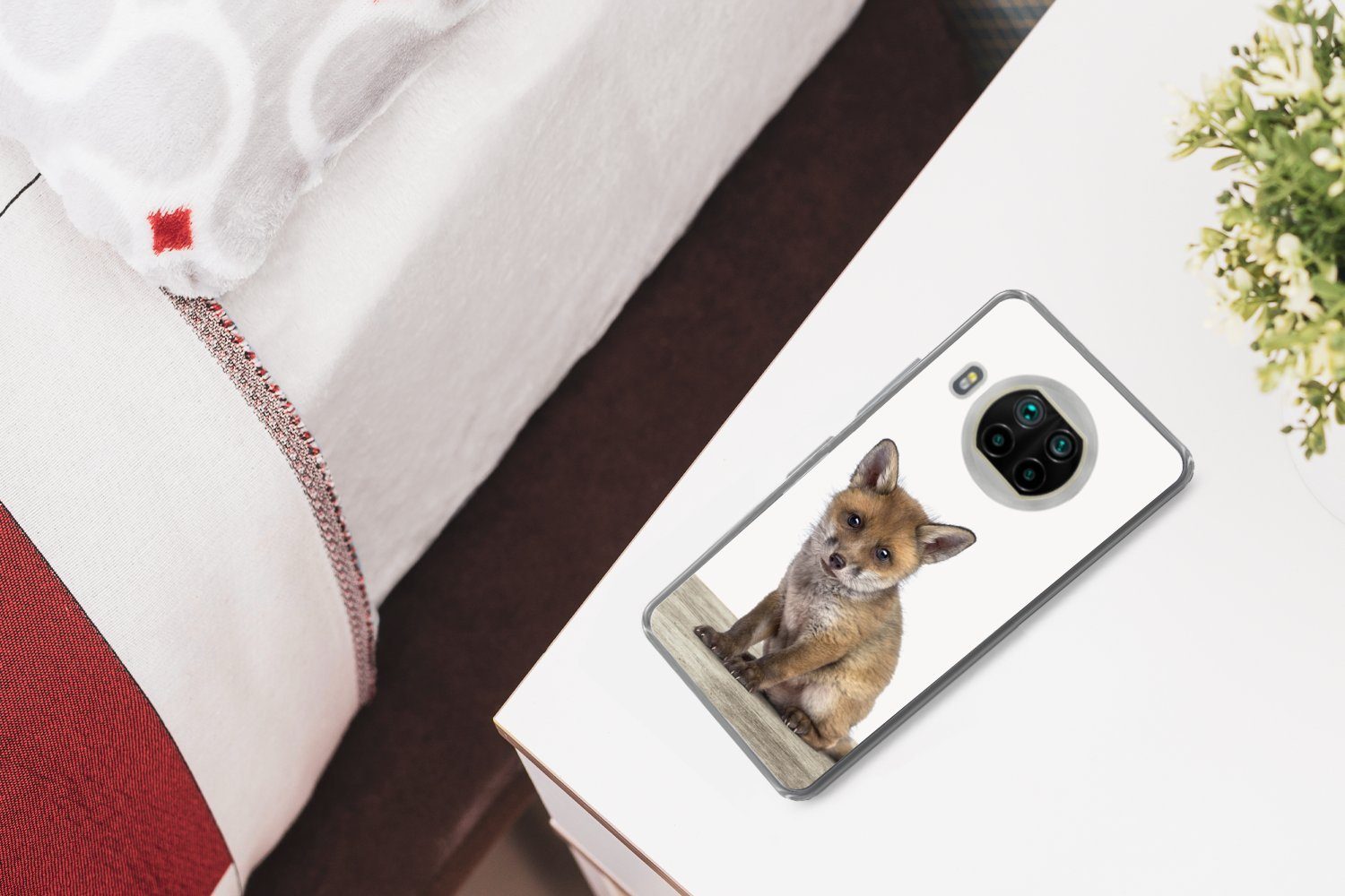 MuchoWow Handyhülle für Xiaomi Mi 10T Lite 5G Fuchs - Baby-Fuchs - Kinder - Mädchen - Jung, Phone Case, Silikon, Schutzhülle Dünn