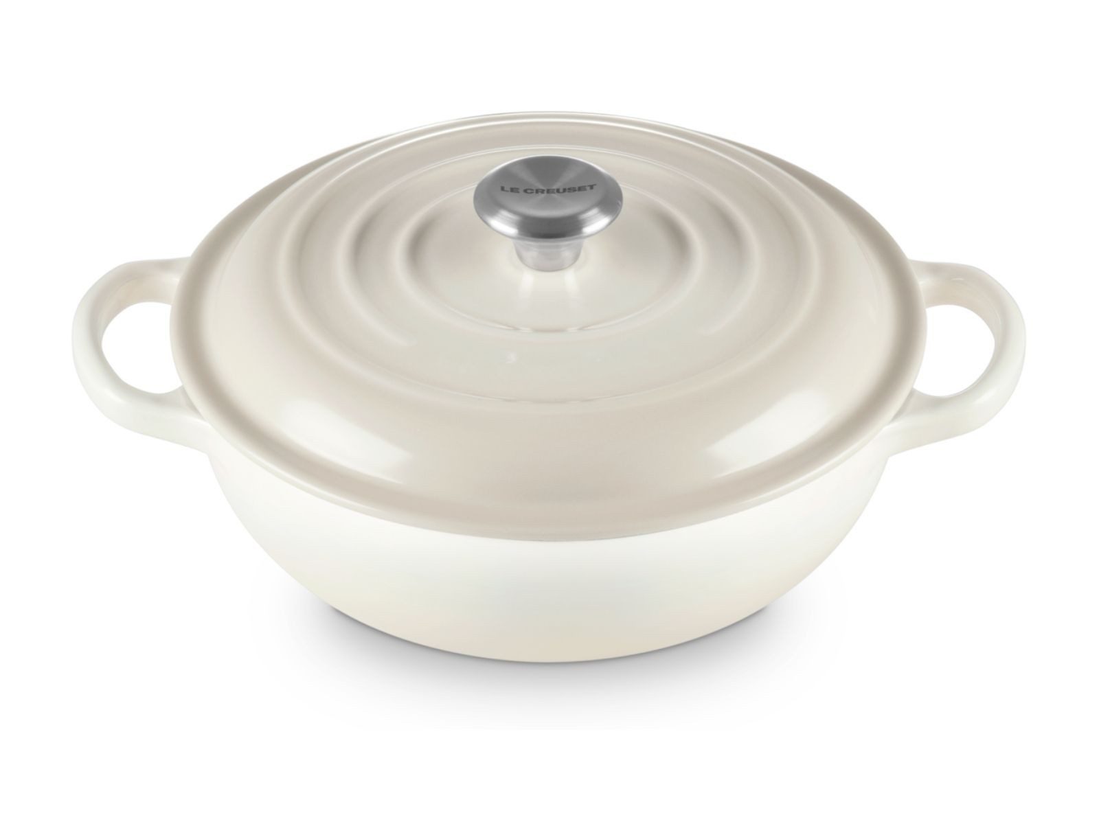 LE CREUSET Bräter Stew Pot Signature rund meringue 22cm, Emailliertes Gusseisen