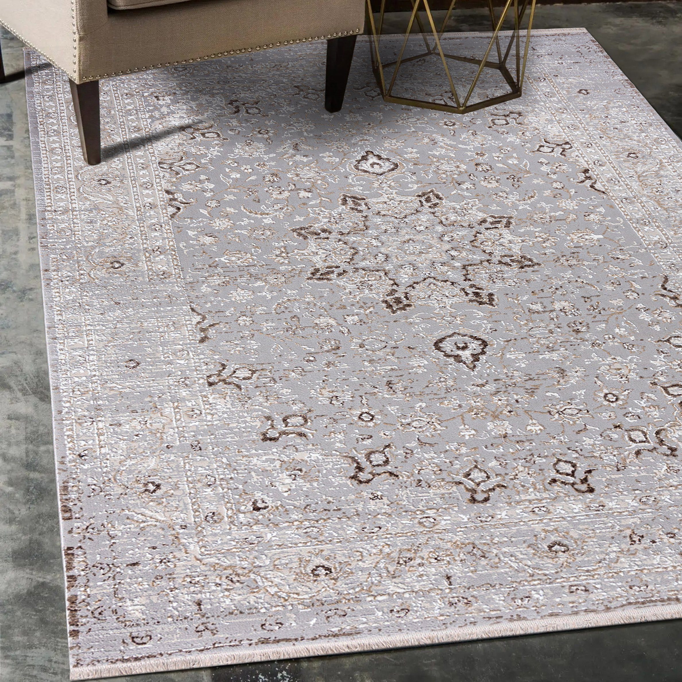 Mazovia Orientteppich Orientalisch Teppich mit Fransen, 80 x 150 cm, Kurzflor, Fransen, Orientteppich, Vintage